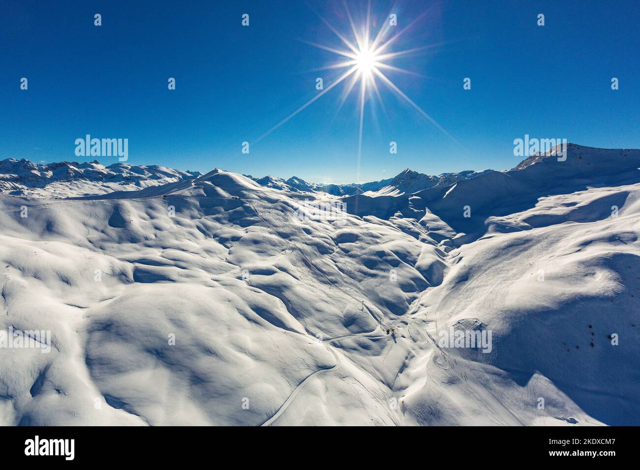 Francia. Hautes-Alpes (05), Foret Blanche domaine, stazione sciistica di Risoul Foto Stock