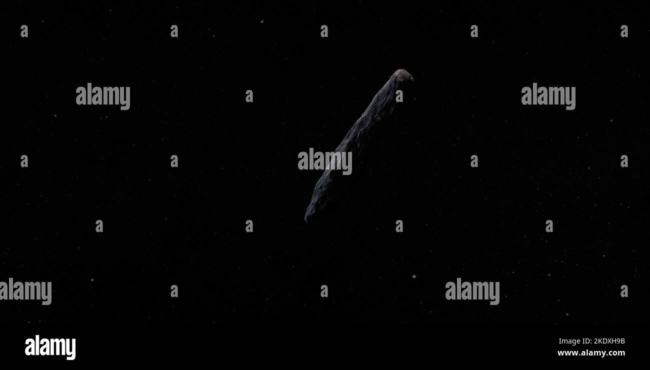 Oumuamua oggetto interstellare nello spazio esterno Foto Stock