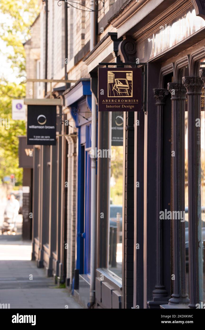 Negozi su Clayton Road, Jesmond, Tyne e Wear Foto Stock