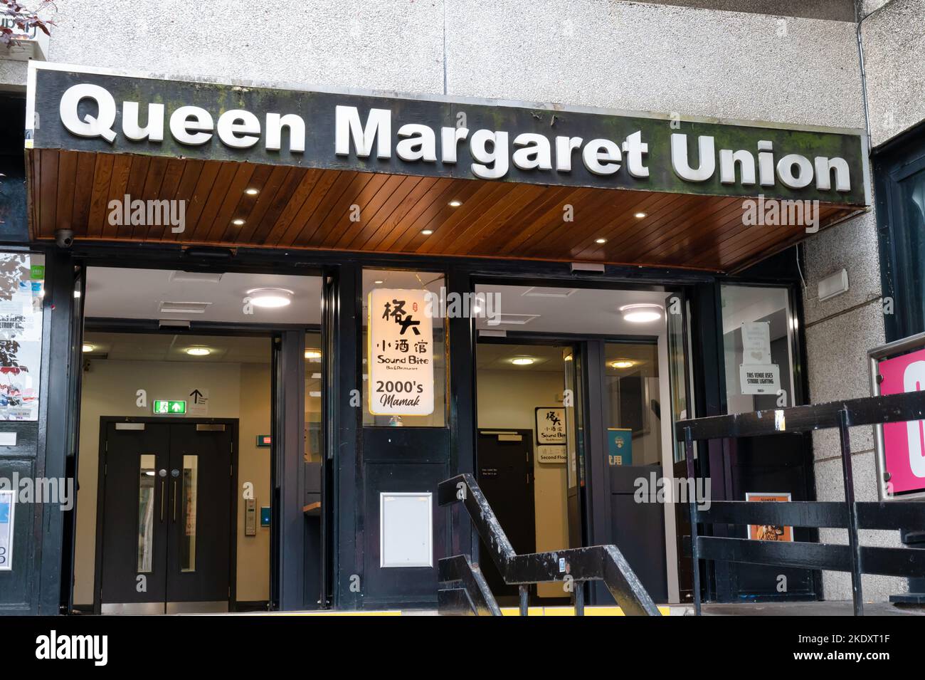 Glasgow, UK- 10 settembre 2022: La Queen Margaret Union all'Università di Glasgow nel centro di Glasgow, Scozia Foto Stock