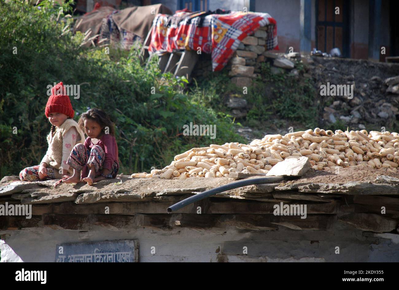 villaggio jupal nepal Foto Stock
