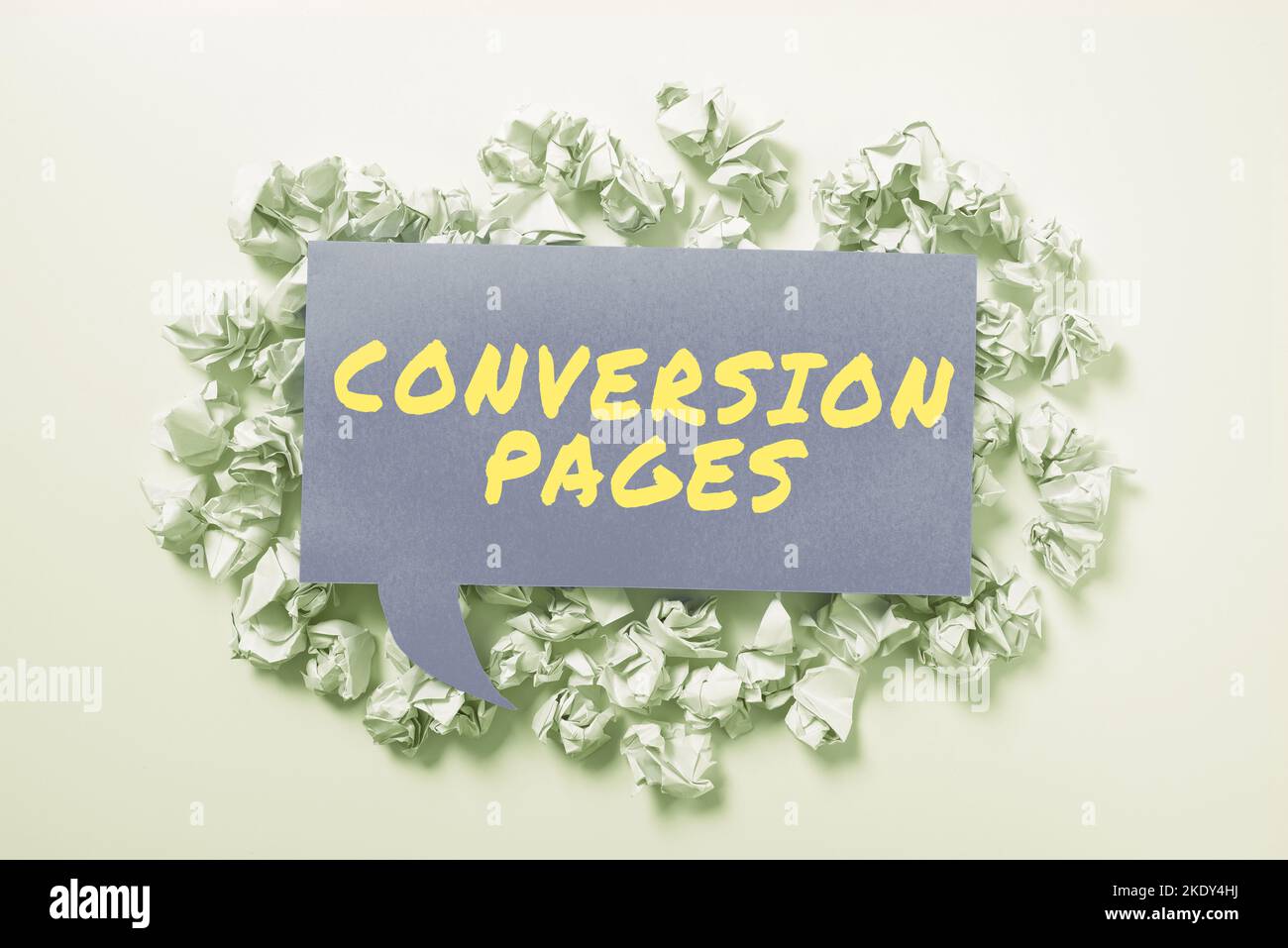 Testo che mostra le pagine di conversione di ispirazione, il significato di concetto appare in risposta a che scattano sopra un Search Engine Foto Stock