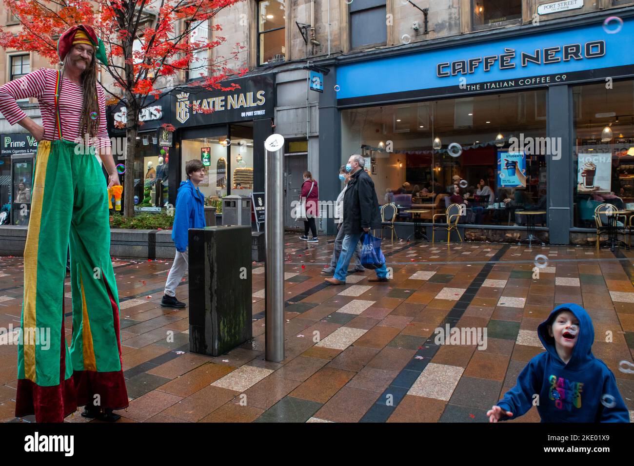 Stirling Open Streets Festival , Scozia, Regno Unito 22 ottobre 2022. La città di Stirling è entrata a far parte del movimento internazionale Open Street. Foto Stock