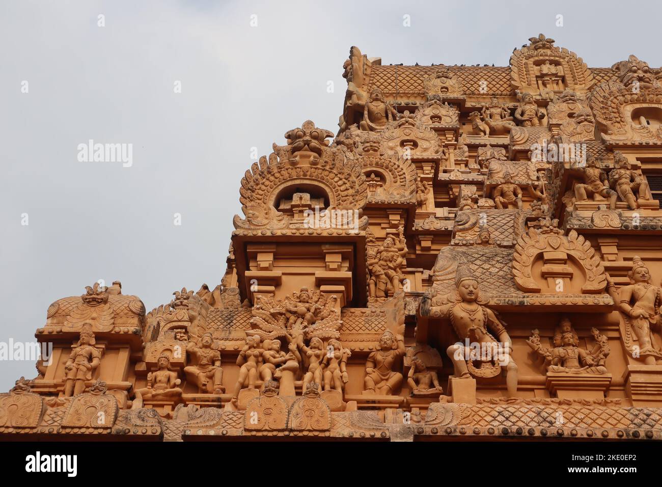 L'ingresso del tempio millenario Tanjore Brihatiyavarar. Foto Stock