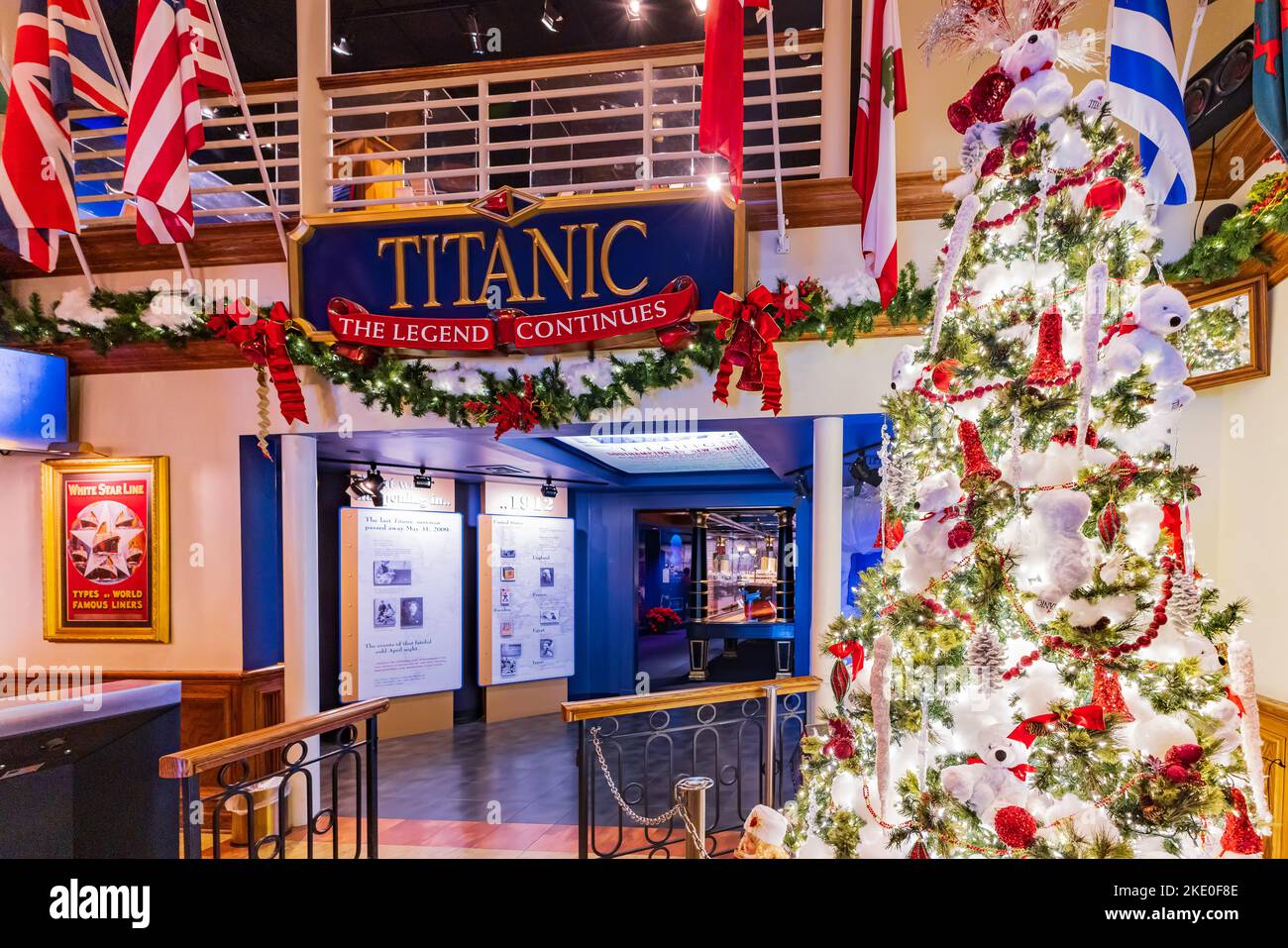 Missouri, OTT 29 2022 - Vista interna dell'attrazione del Museo DEL TITANIC Foto Stock