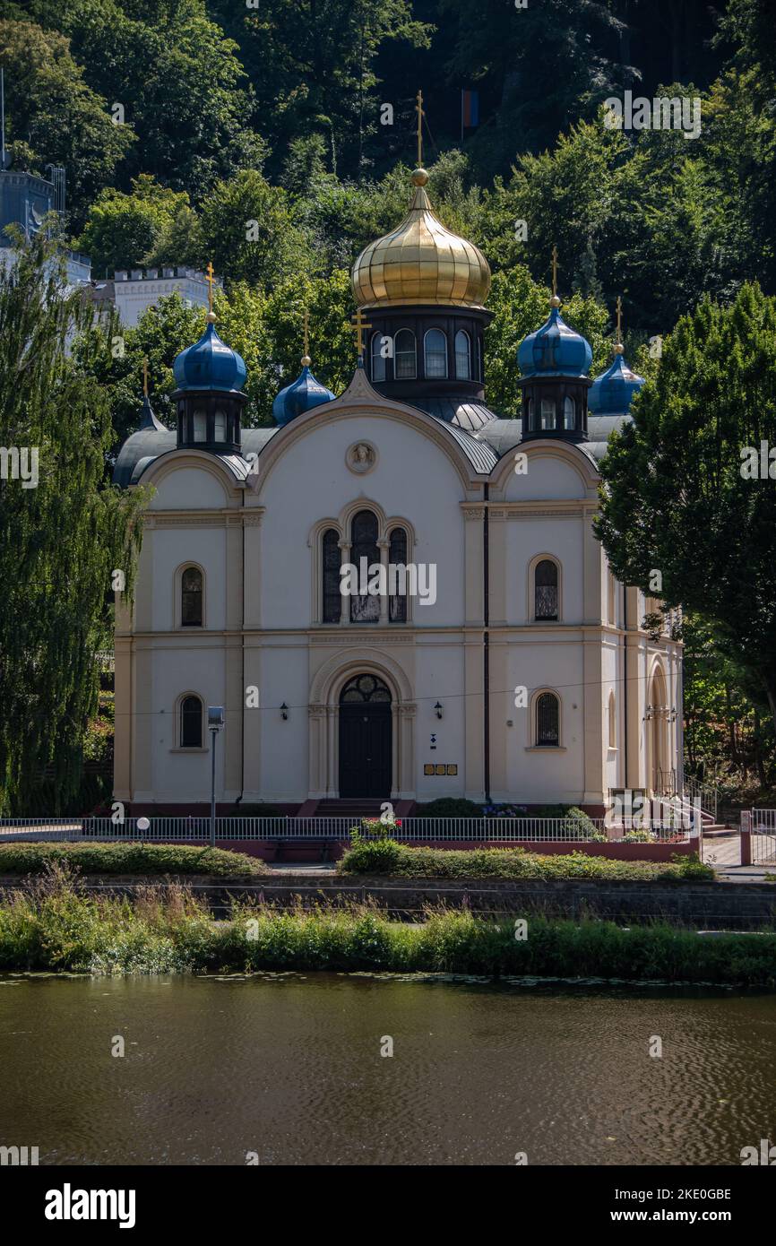 La Chiesa ortodossa russa di Sant'Alessandra a Bad EMS Foto Stock