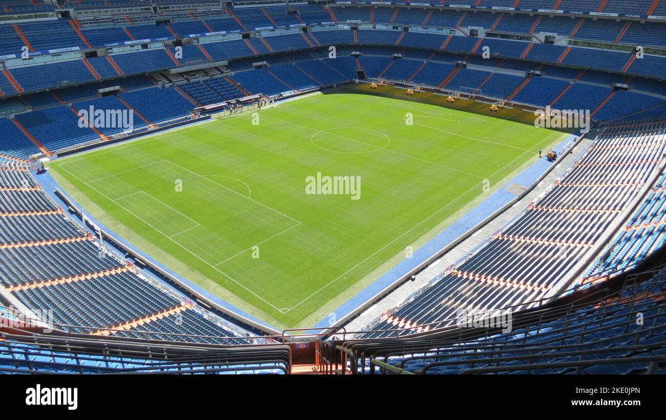 Il famoso stadio Santiago Bernabeu Foto Stock