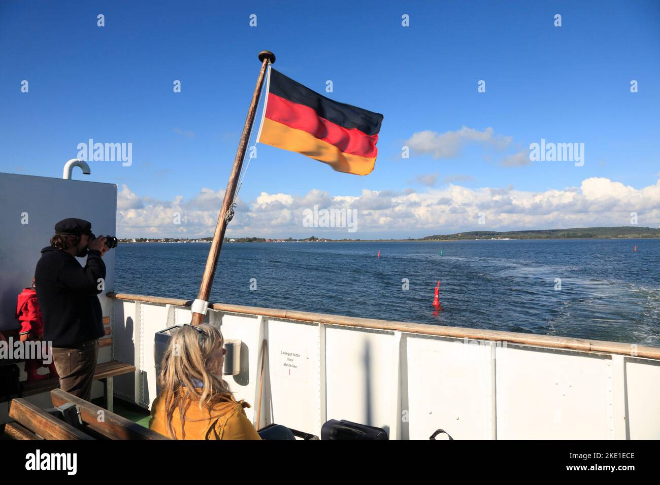 Traghetto per Hiddensee Island, Mar Baltico, Meclemburgo Pomerania occidentale, Germania Foto Stock
