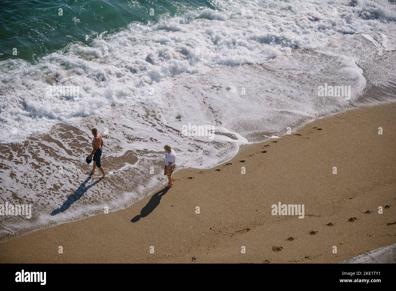 Foto di Jim Wileman - caratteristica delle famiglie che vivono a Porthleven, Cornovaglia. Nella foto sono raffigurati Dan e Tryphaena Joel e i loro figli Foto Stock