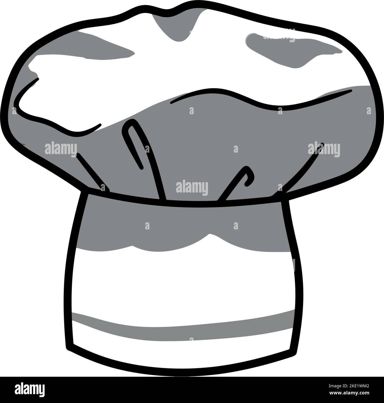 Un cuoco carino kawaii cuoco cappello clipart su uno sfondo bianco Illustrazione Vettoriale