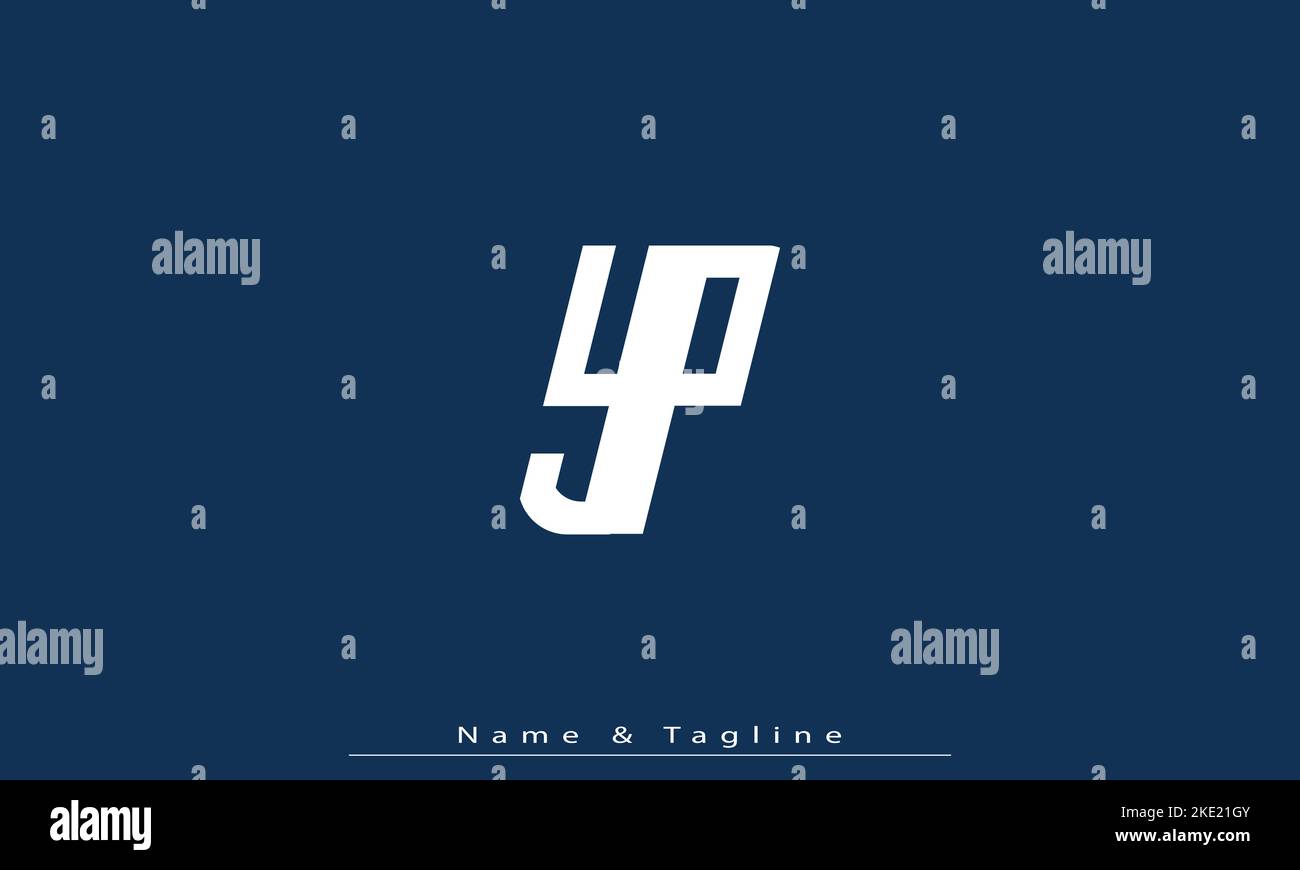 Lettere alfabetiche iniziali logo monogramma YP , PY Illustrazione Vettoriale