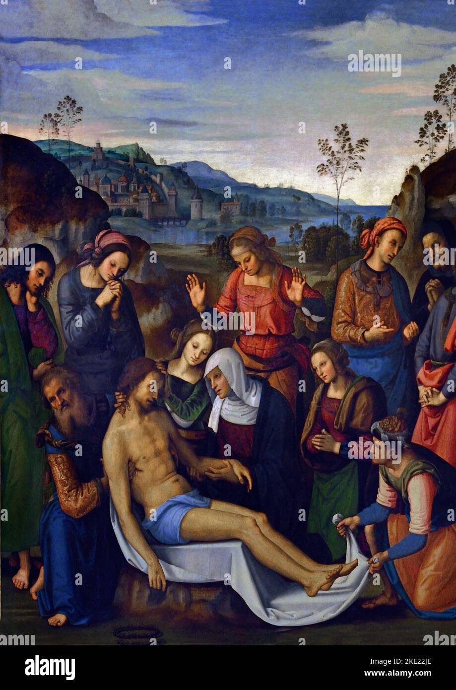 Lamenti sul Cristo morto Pietro Perugino (Città della Pieve, Perugia 1448 circa – Fontignano, Perugia 1523) Piti Place Firenze, Italia, italiano. Foto Stock