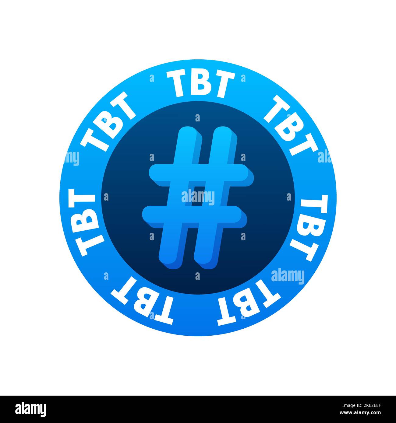 Il TBT hashtag thursdat rifà il simbolo. Vettore illustrazione stock. Illustrazione Vettoriale