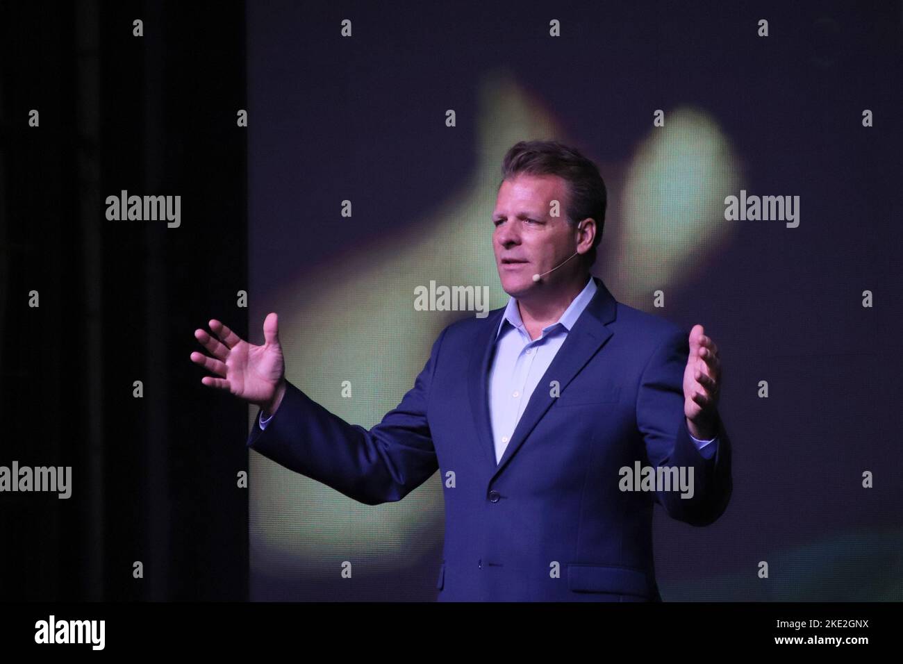 Rio de Janeiro, Brasile. 08th Nov 2022. DaN Cockerell, ex Vicepresidente del Walt Disney World, durante la settimana dell'innovazione di Rio, a Pier Mauá, nel centro di Rio de Janeiro, questo martedì 8th. (Foto Charles Sholl/Brazil Photo Press) Credit: Brazil Photo Press/Alamy Live News Foto Stock