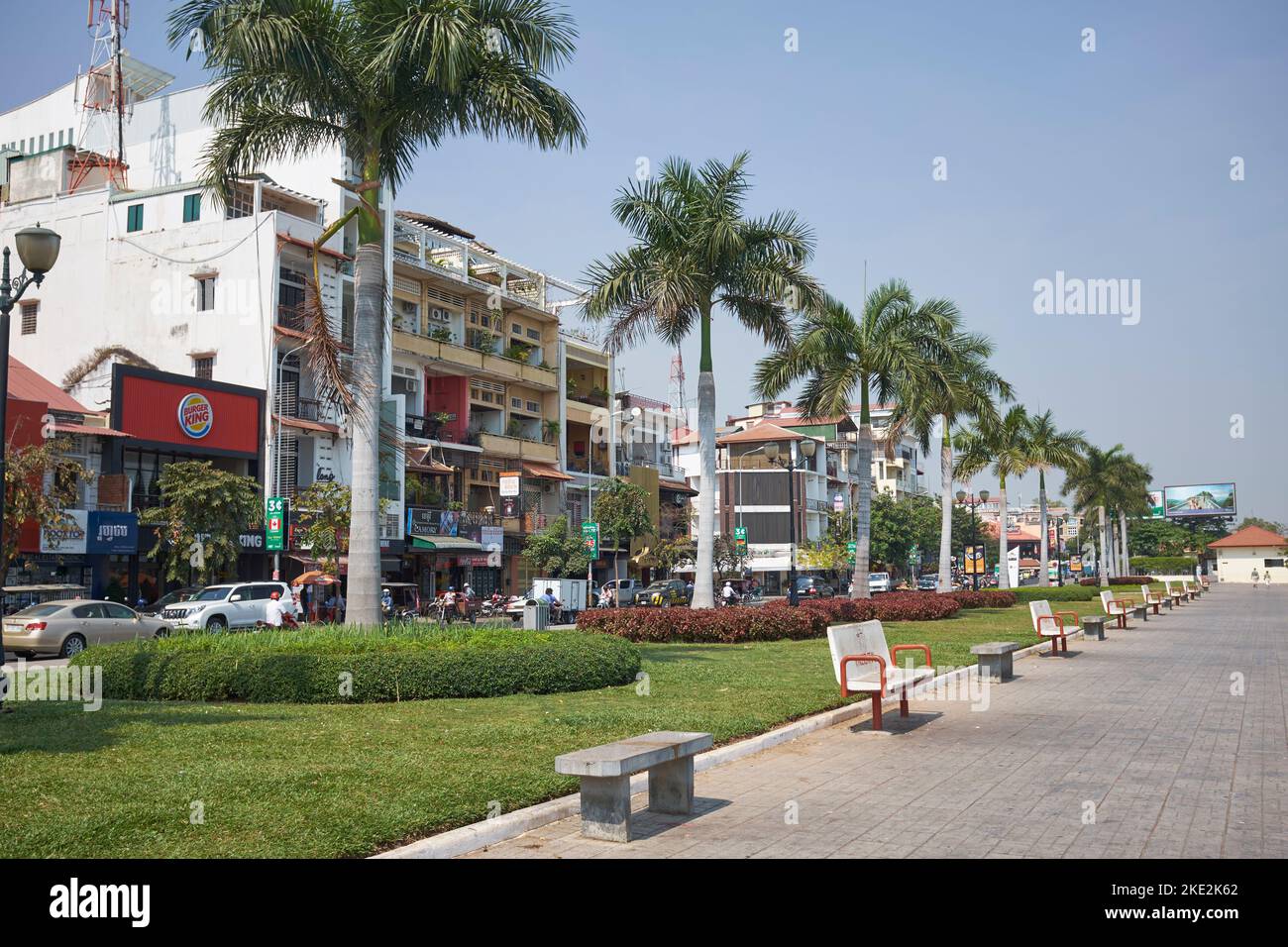 Sisowath Quay Phnom Penh Cambogia Foto Stock