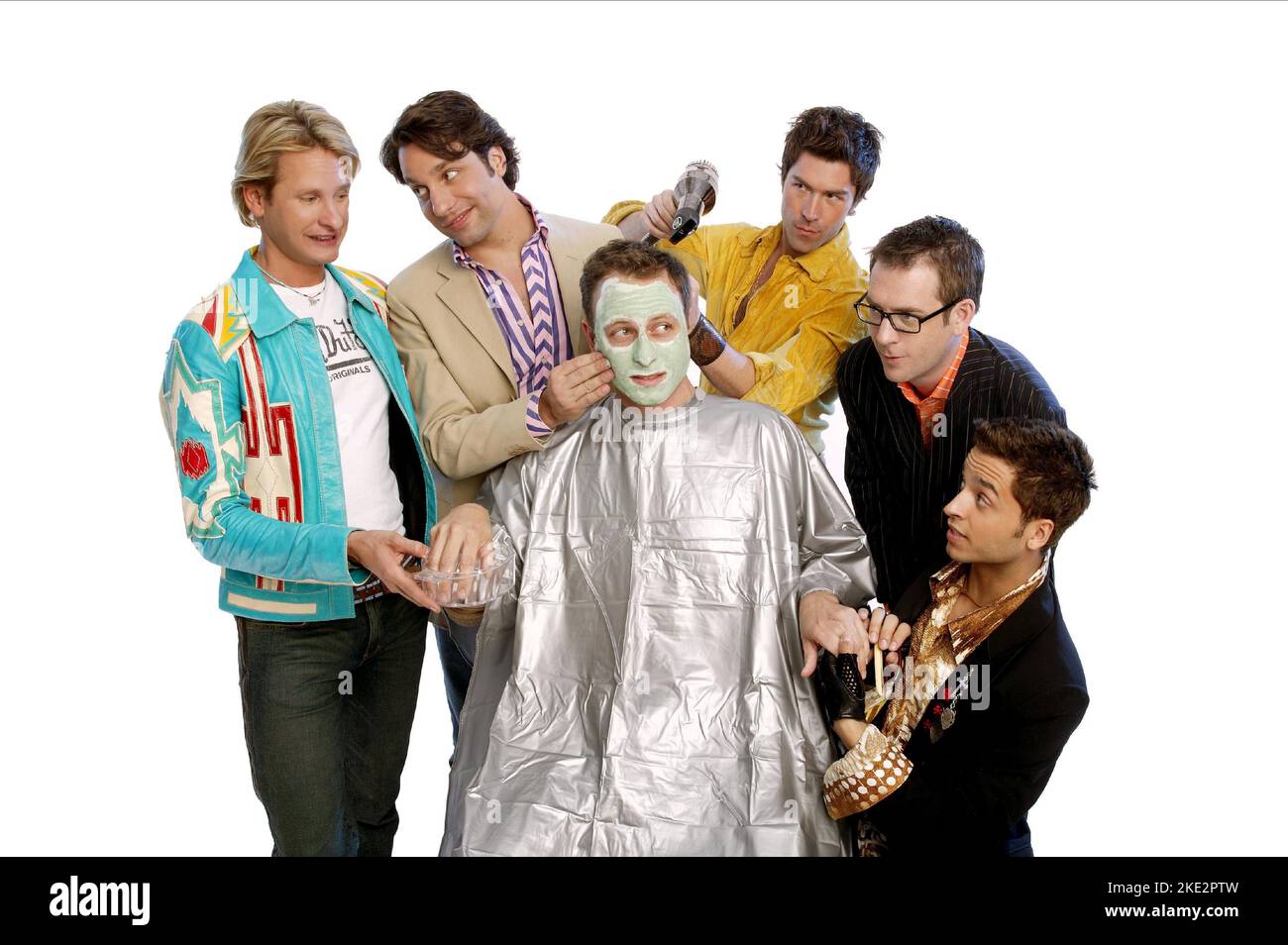 QUEER EYE FOR THE STRAIGHT GUY, CARSON KRESSLEY, THOM FILICIA, KYAN DOUGLAS, TED ALLEN, JAI RODRIGUEZ, 2003 Foto Stock