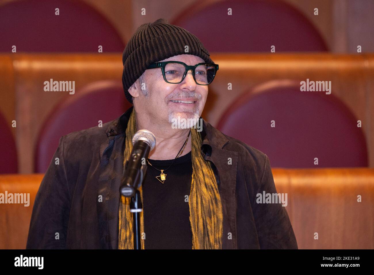 Roma, Italia. 09th Nov 2022. Il cantante italiano Vasco Rossi durante la cerimonia di consegna della Lupa Capitolina a Roma (Foto di Matteo Nardone/Pacific Press) Credit: Pacific Press Media Production Corp./Alamy Live News Foto Stock