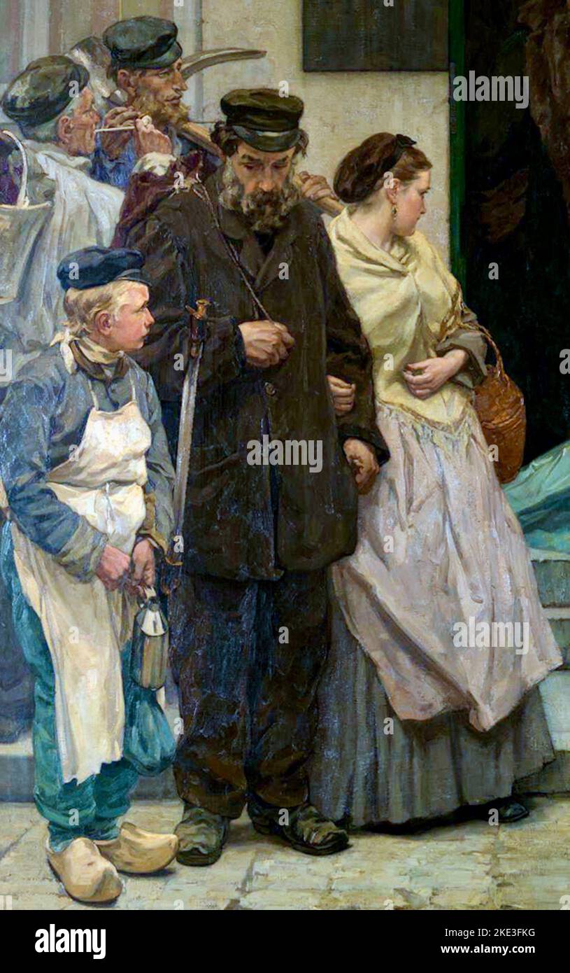 Charles Hermans - all'alba (dettaglio) - 1875 Foto Stock