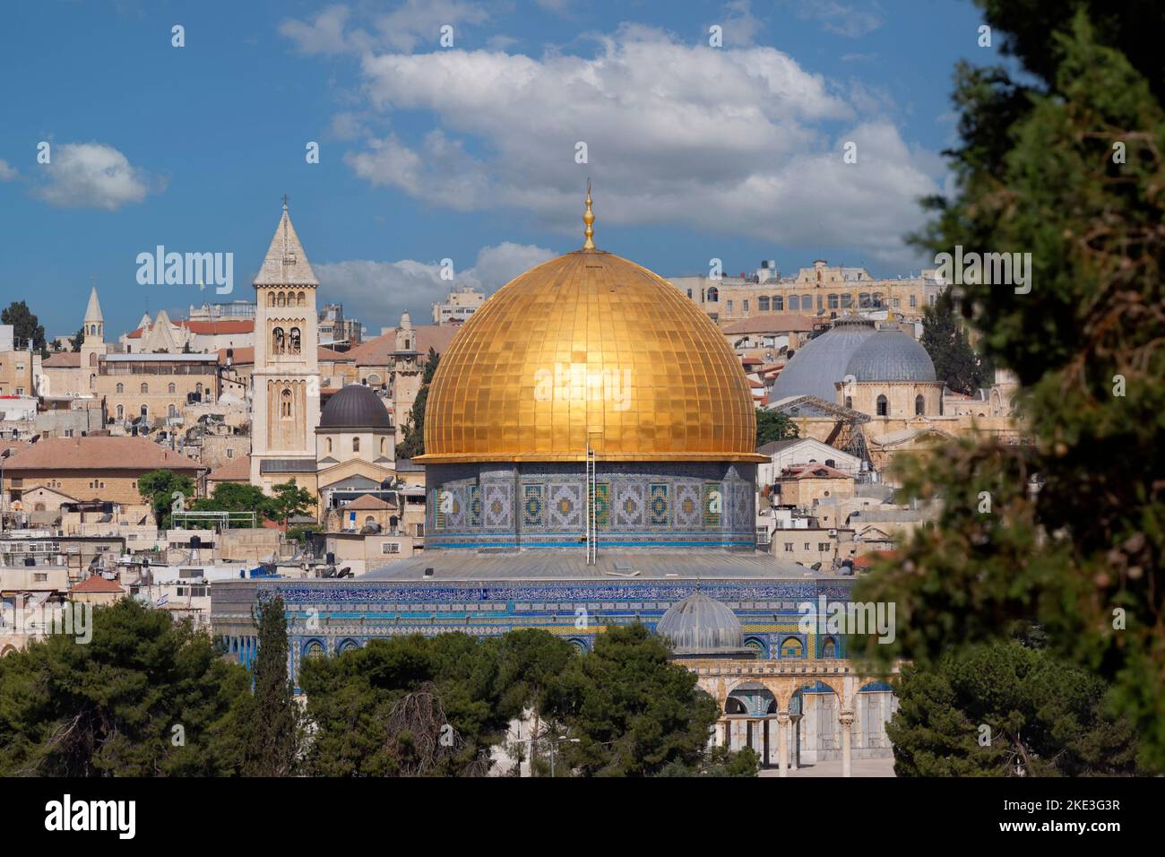 Israele Gerusalemme est Veduta con in primo piano la moschea al-Aqsa | Israele Gerusalemme Est Vista con la moschea al-Aqsa in primo piano Foto Stock