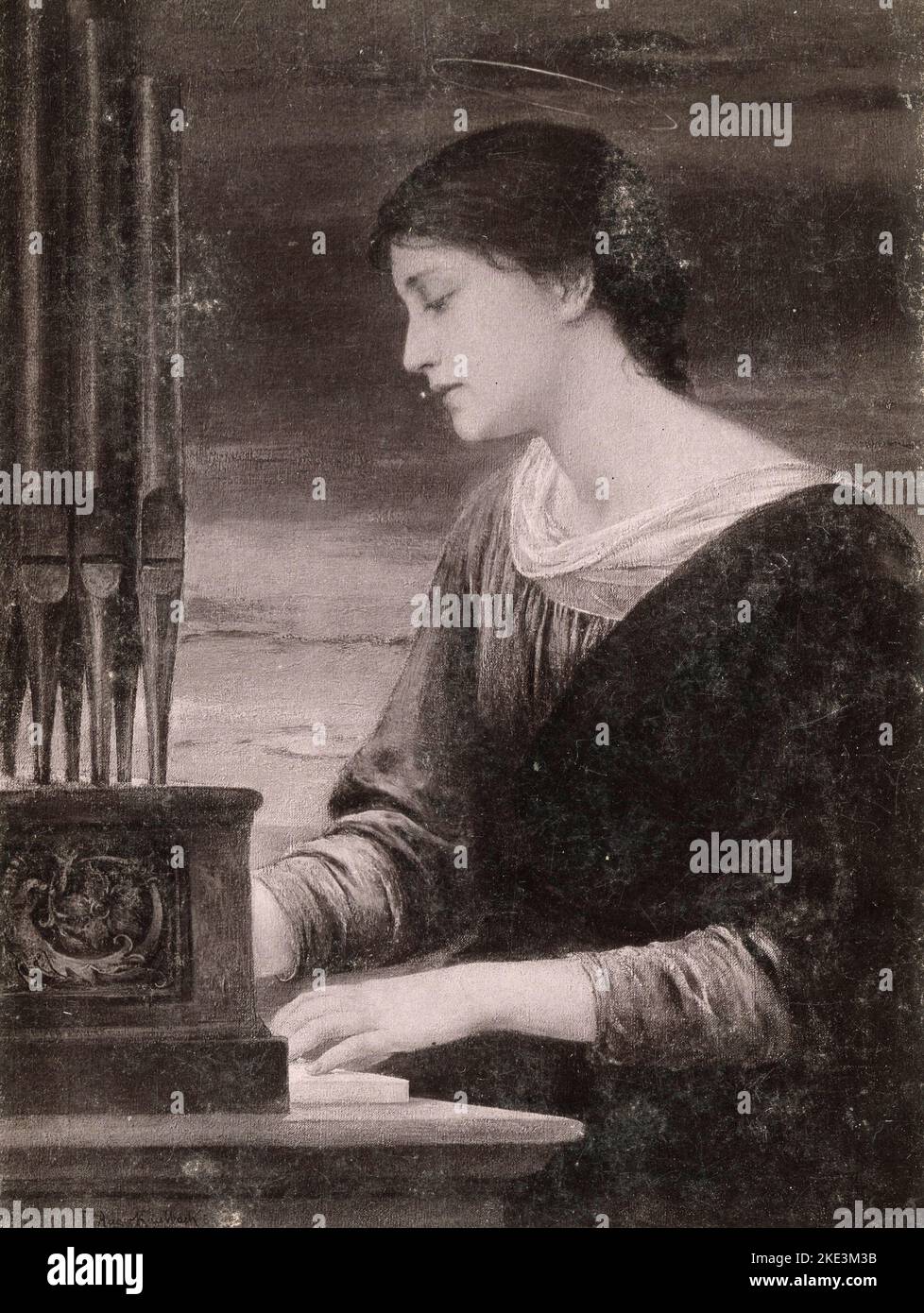 Heil Cacilia, ritratto di una donna, dipinto dell'artista tedesco Wilhelm von Kaulbach, Germania 1886 Foto Stock