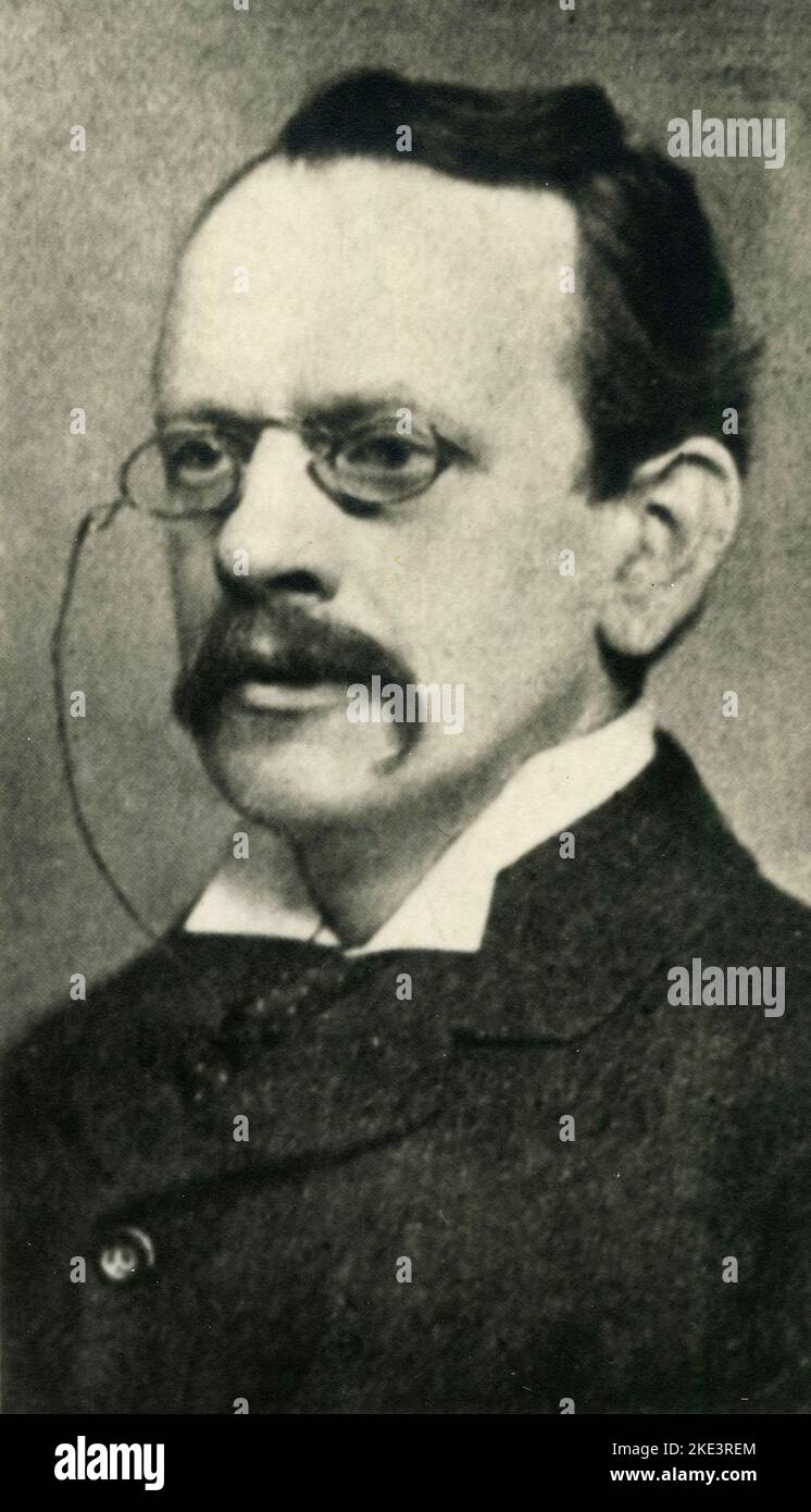 Fisico britannico J.J. Thomson, vincitore del Premio Nobel per la fisica, Cambridge, Regno Unito 1900s Foto Stock