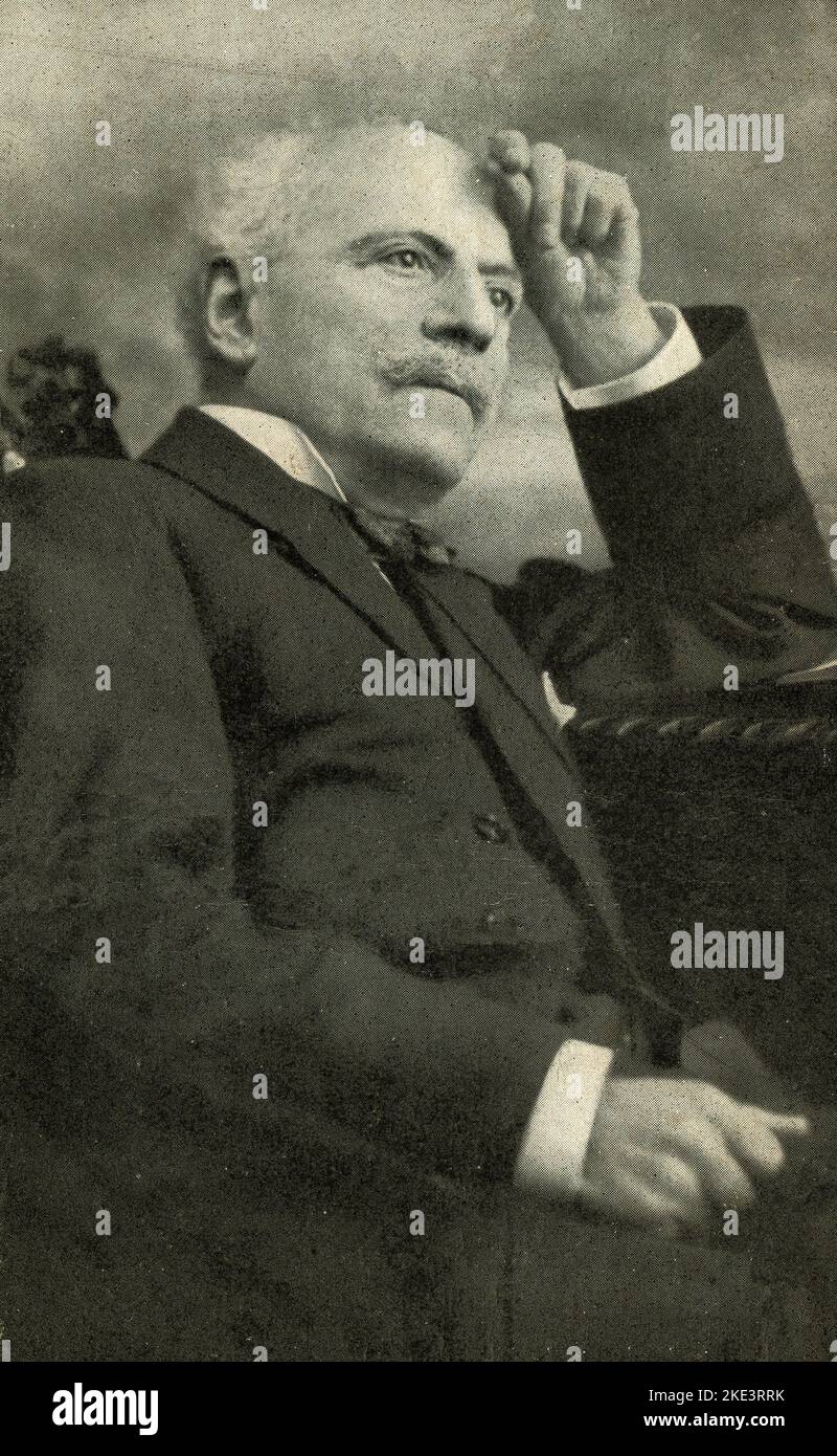 Ritratto del medico e politico italiano Augusto Murri, Rettore dell'Università di Bologna 1888 Foto Stock