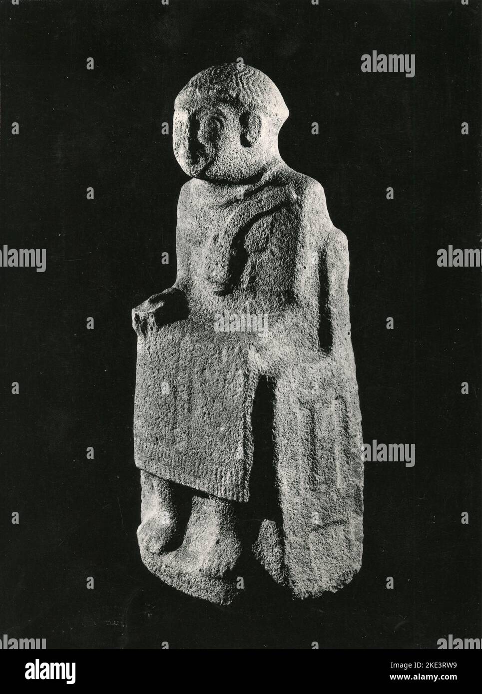 Statua votiva del 1900 a.C. trovata nel Tempio di Dio di Hadad, Ebla, Siria 1960s Foto Stock
