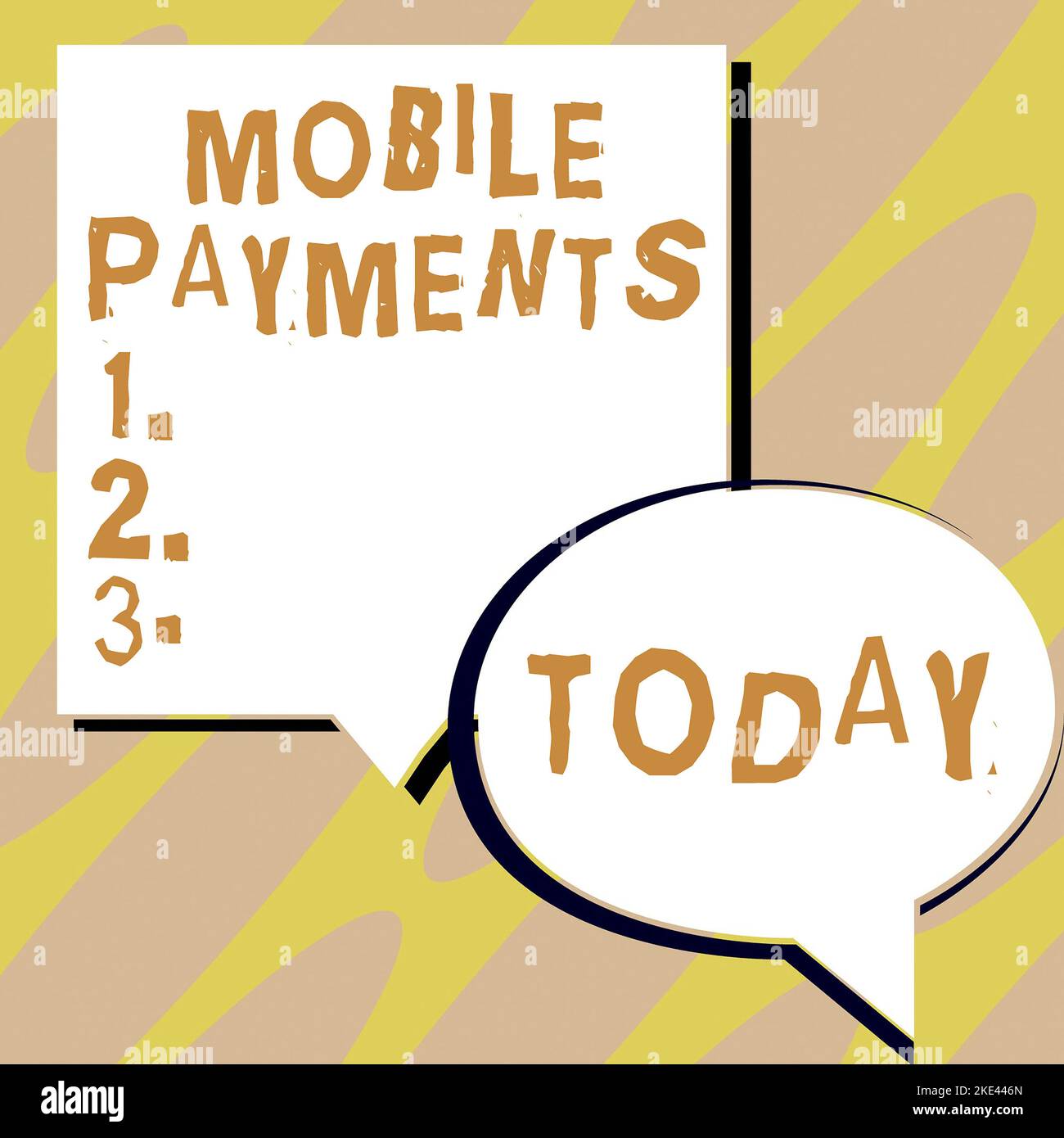 Scrittura visualizzazione testo Mobile Payments. Transazione finanziaria di Business Concept elaborata tramite uno smartphone Foto Stock