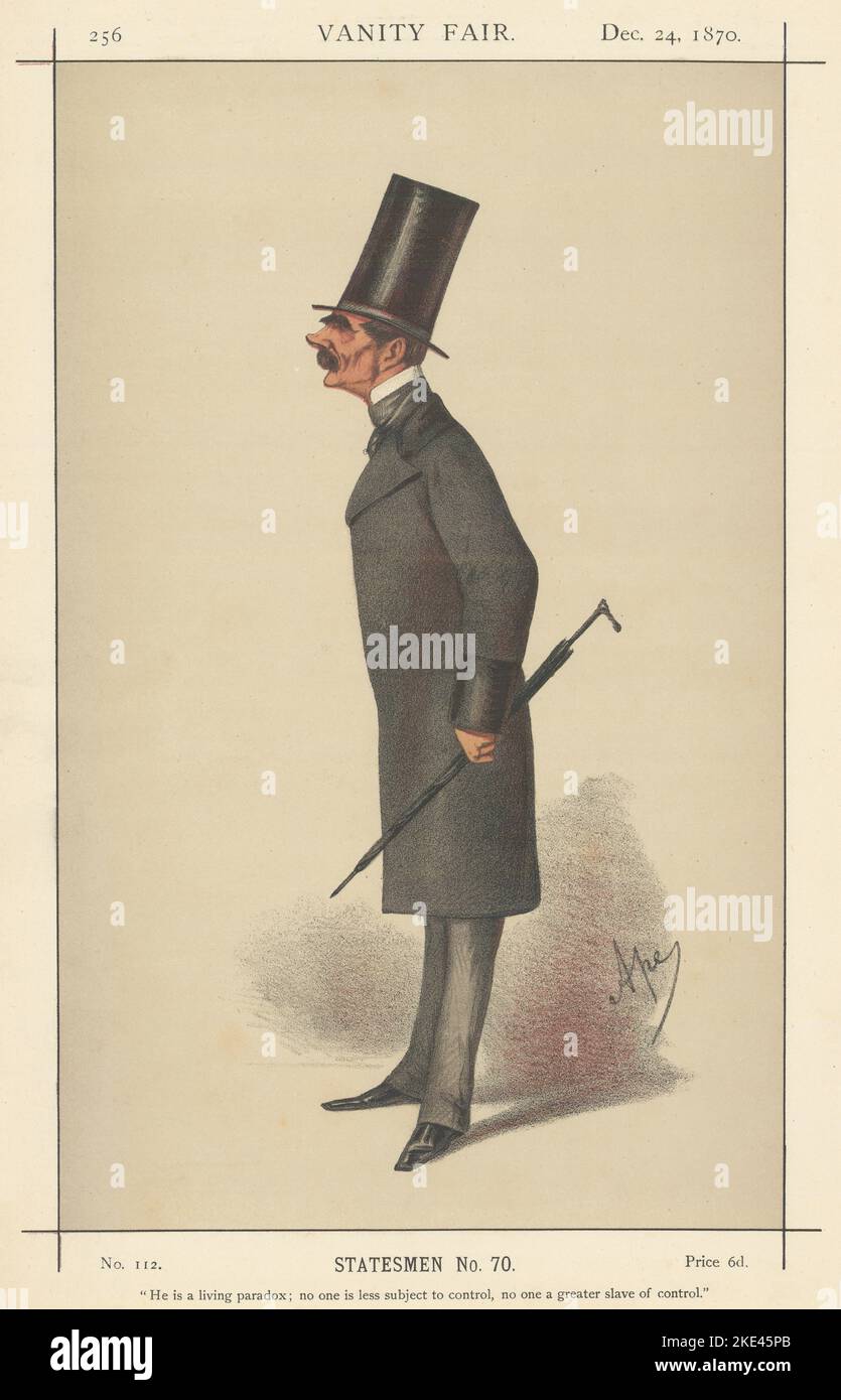 VANITY FAIR SPY CARTONE ANIMATO Sir Henry Storks 'è un paradosso vivente…' Militare 1870 Foto Stock