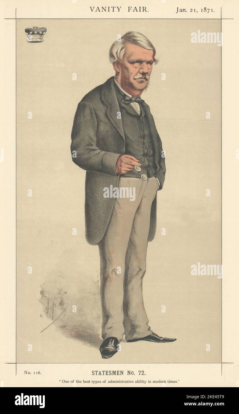 VANITY FAIR SPY CARTOON Sir John Lawrence 'uno dei migliori tipi di…' 1871 Foto Stock