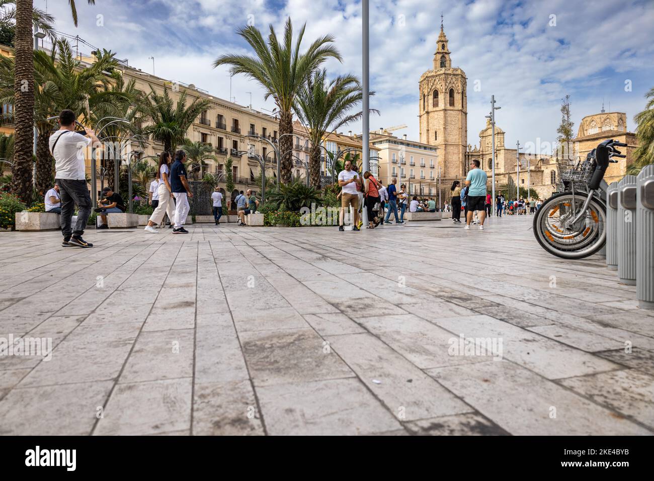 Plaza de la Reina, Valencia, Spagna Foto Stock