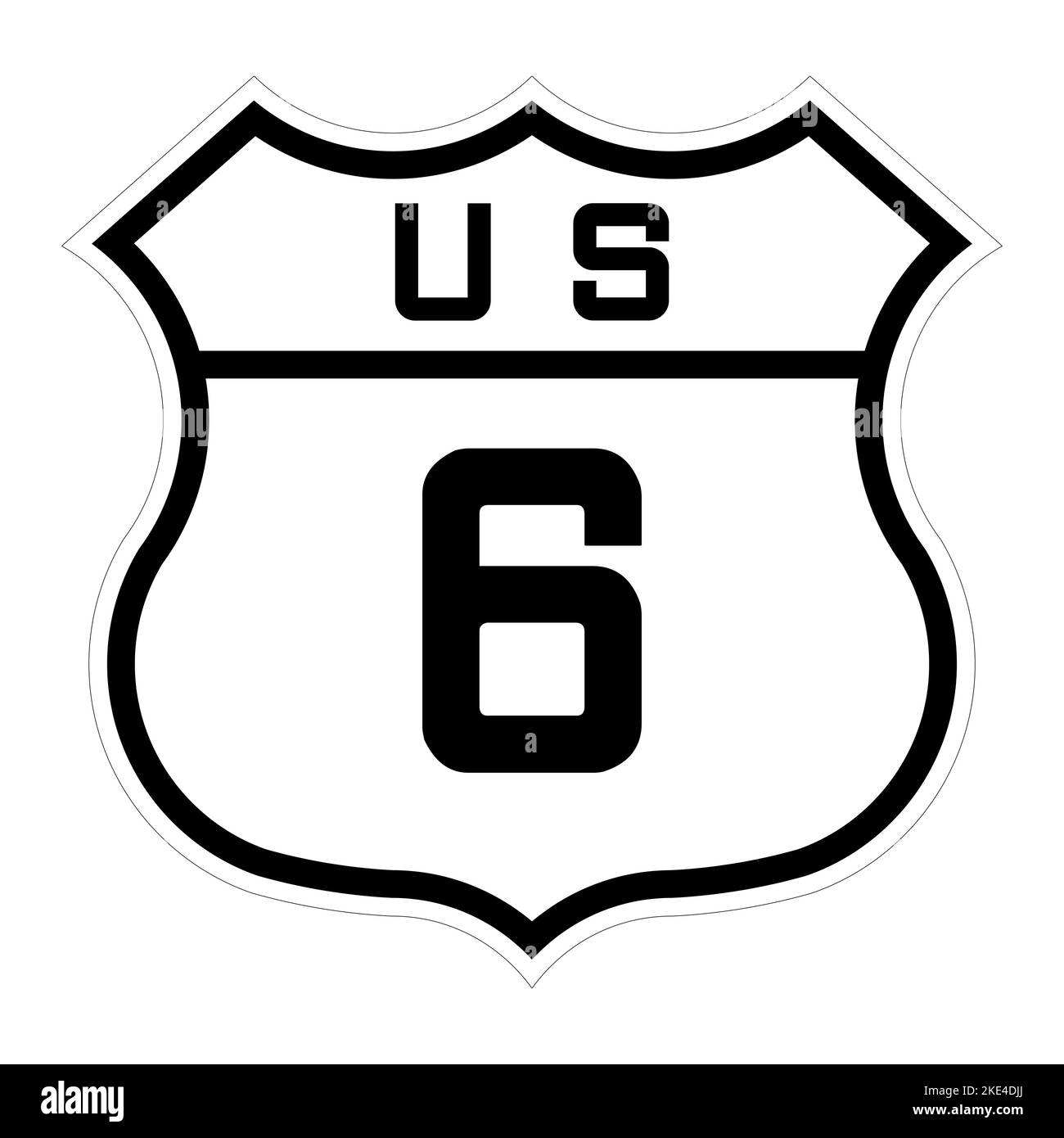 La US Route 6 segno Foto Stock
