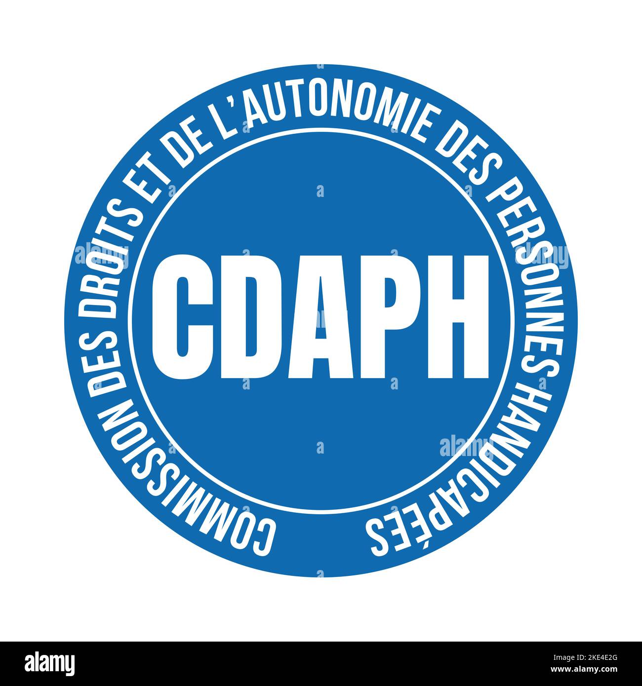 CDAPH commissione per i diritti e l'autonomia delle persone con disabilità chiamata CDAPH in lingua francese Foto Stock