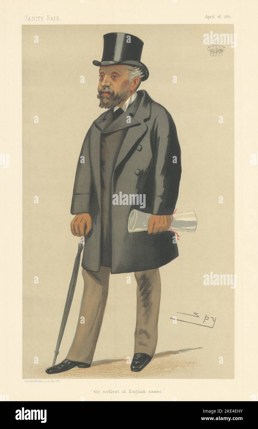 VANITY FAIR SPY CARTOON Horatio Nelson, 3rd Conte 'il più nobile dei nomi inglesi' 1881 Foto Stock