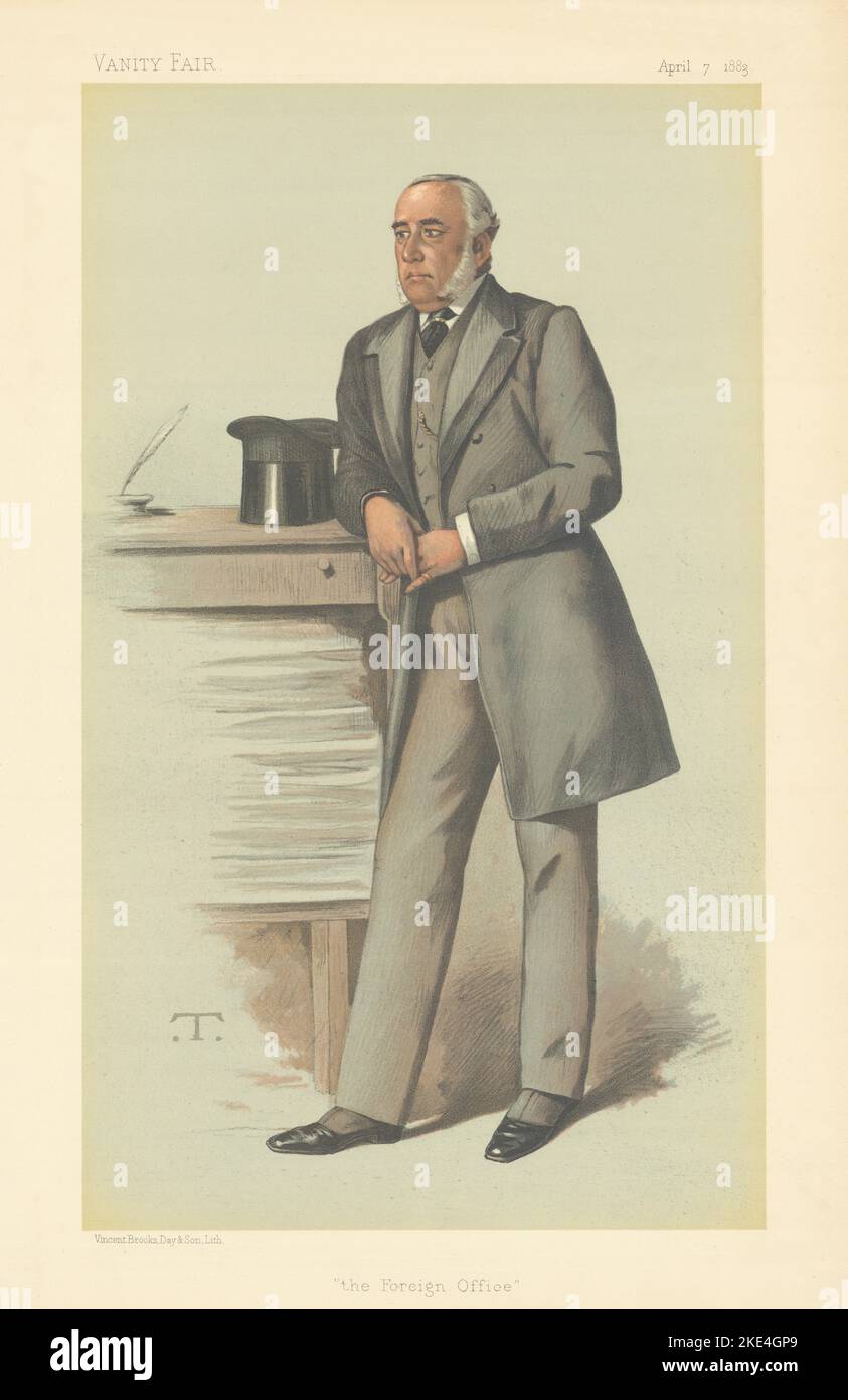 VANITY FAIR SPIA CARTONE JULIAN Pauncefote 'The Foreign Office' Hong Kong 1883 Foto Stock