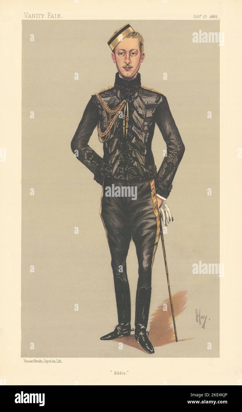 VANITÀ FAIR SPIA CARTONE ANIMATO Principe Albert Victor Christian Edward 'Eddie' 1888 Foto Stock
