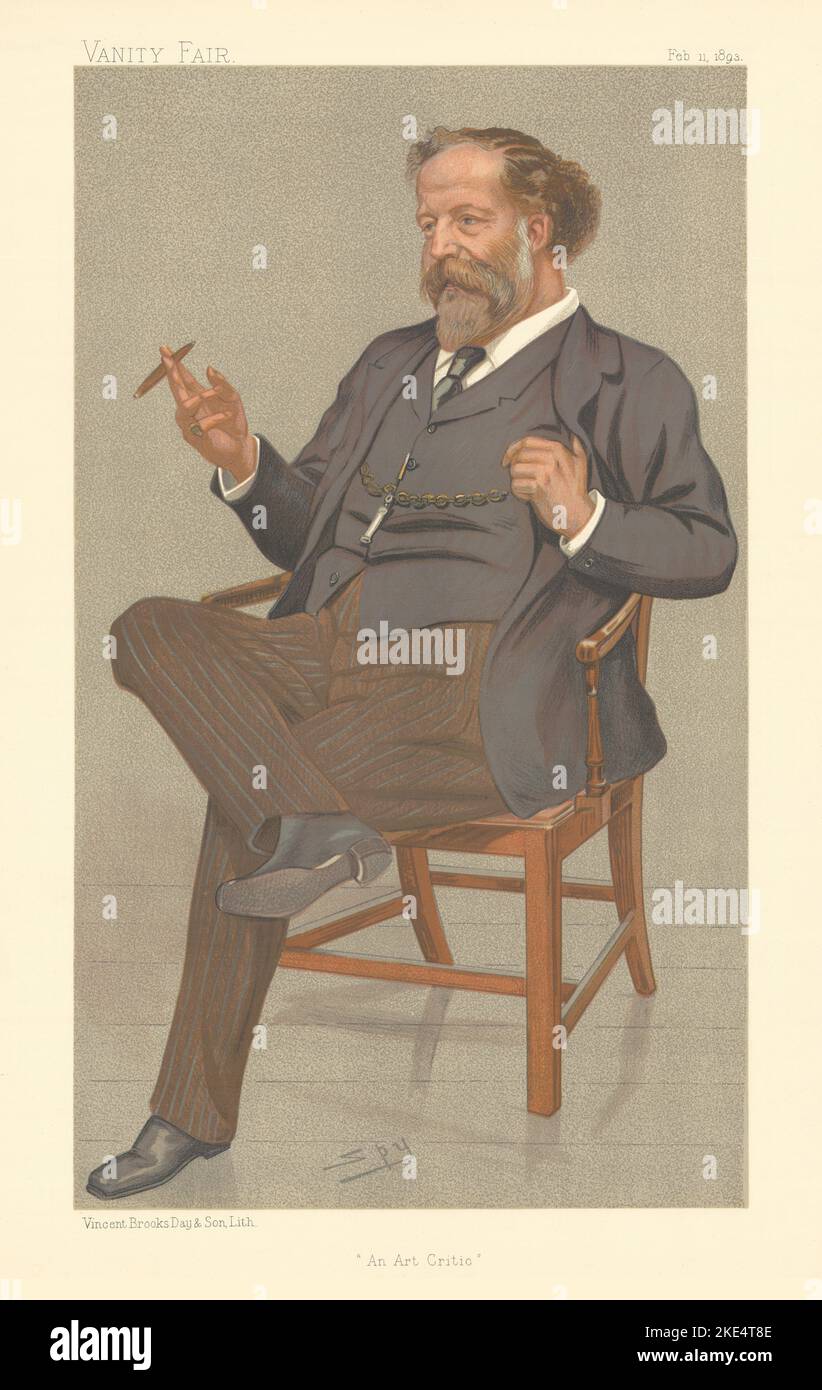 VANITY FAIR SPY CARTONE ANIMATO Joseph William Comyns Carr 'An Art Critic' scrittore 1893 Foto Stock