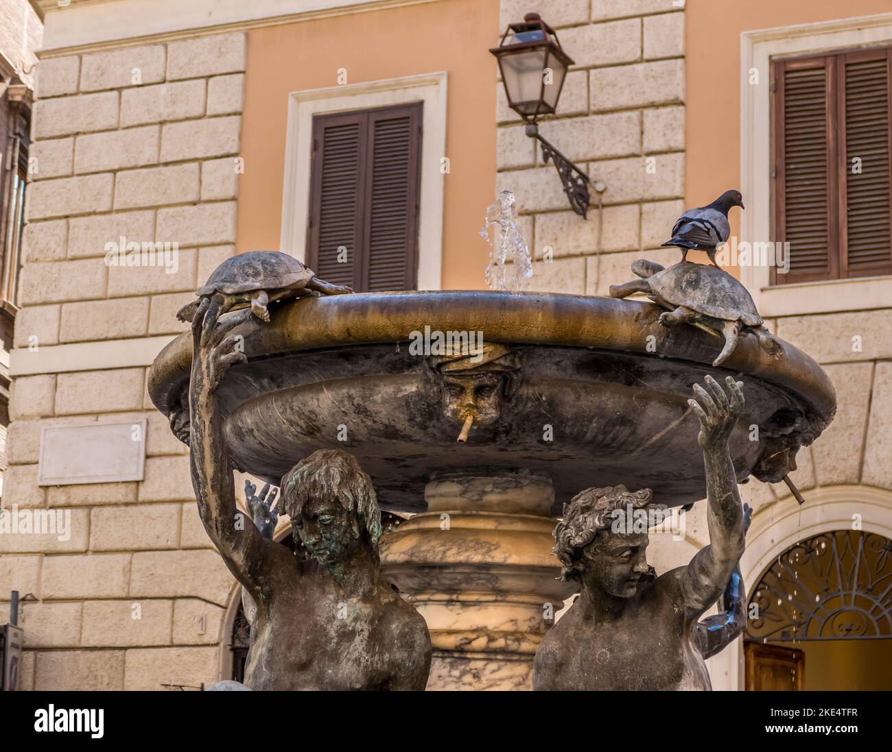 La Fontana delle tartarughe a Roma Foto Stock