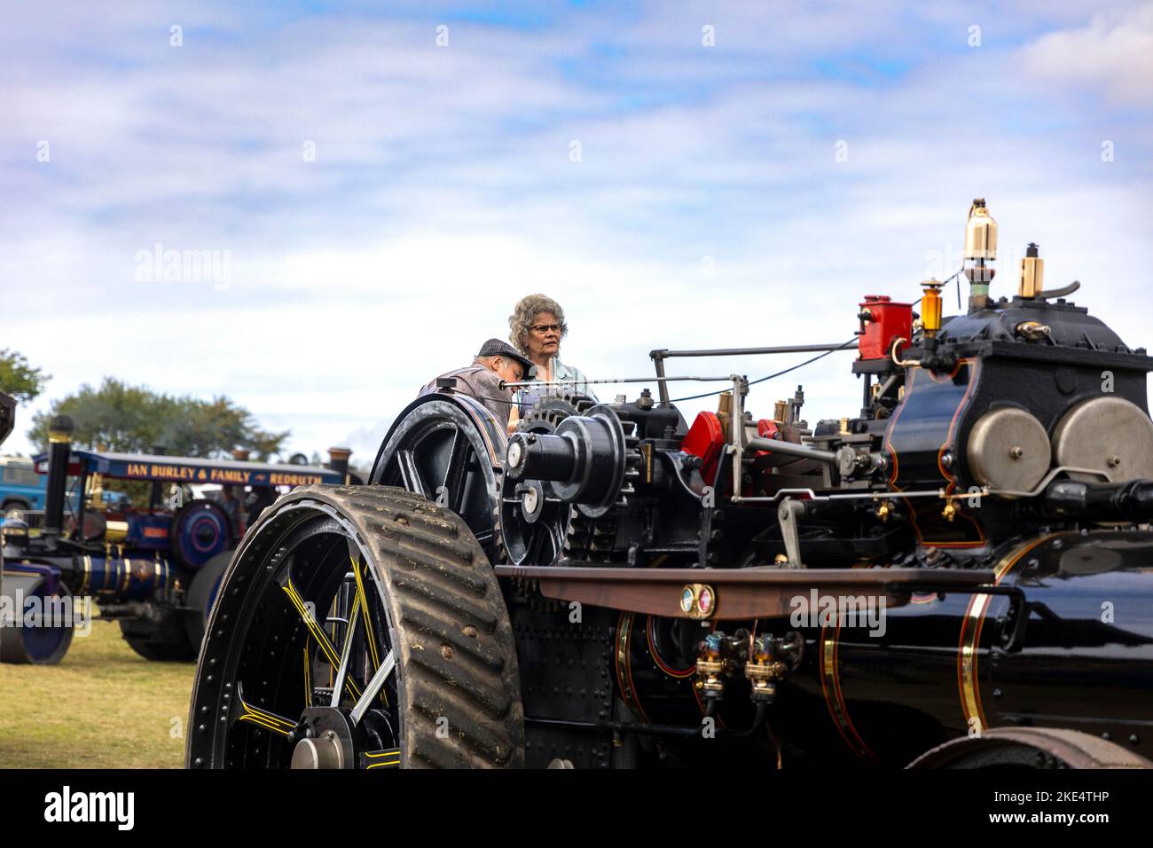 West of England Great Steam Engine Rally. Modelli e rulli a vapore di dimensioni normali e motori di trazione in esposizione Foto Stock
