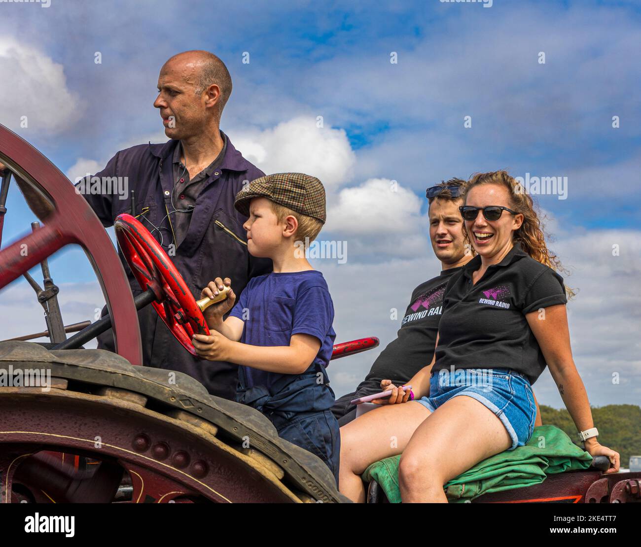 West of England Great Steam Engine Rally. Modelli e rulli a vapore di dimensioni normali e motori di trazione in esposizione Foto Stock