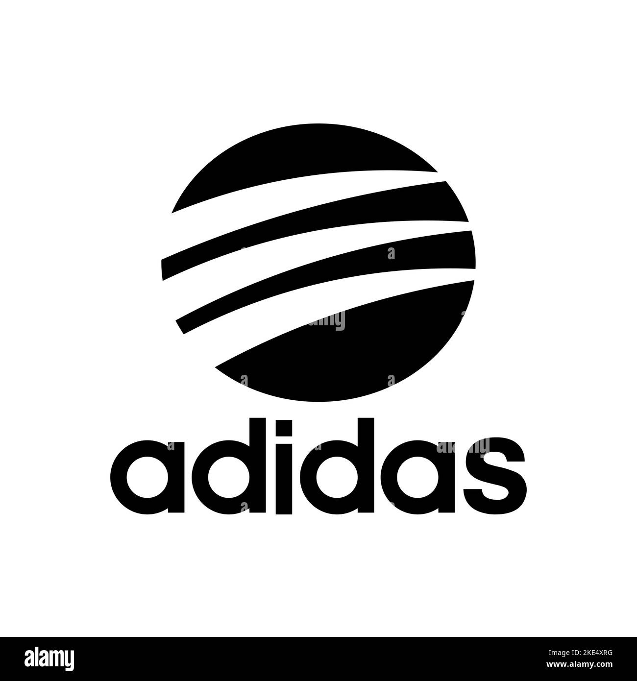 Vinnitsa, Ucraina - 21 ottobre 2022: Icona del marchio Adidas sport. Illustrazione editoriale vettoriale Illustrazione Vettoriale