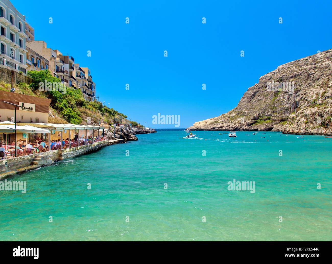 Baia di Xlendi, Gozo, Malta Foto Stock