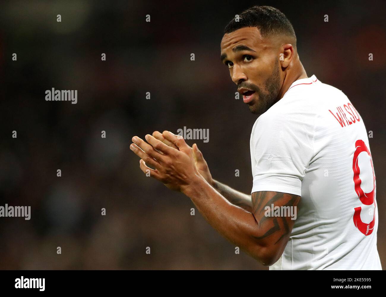 Foto del file datata 15-11-2018 di Callum Wilson in Inghilterra. James Maddison, centrocampista e attaccante Callum Wilson, sono stati inclusi nella squadra inglese di 26 uomini per la Coppa del mondo, ha annunciato la Football Association. Data di emissione: Giovedì 10 novembre 2022. Foto Stock