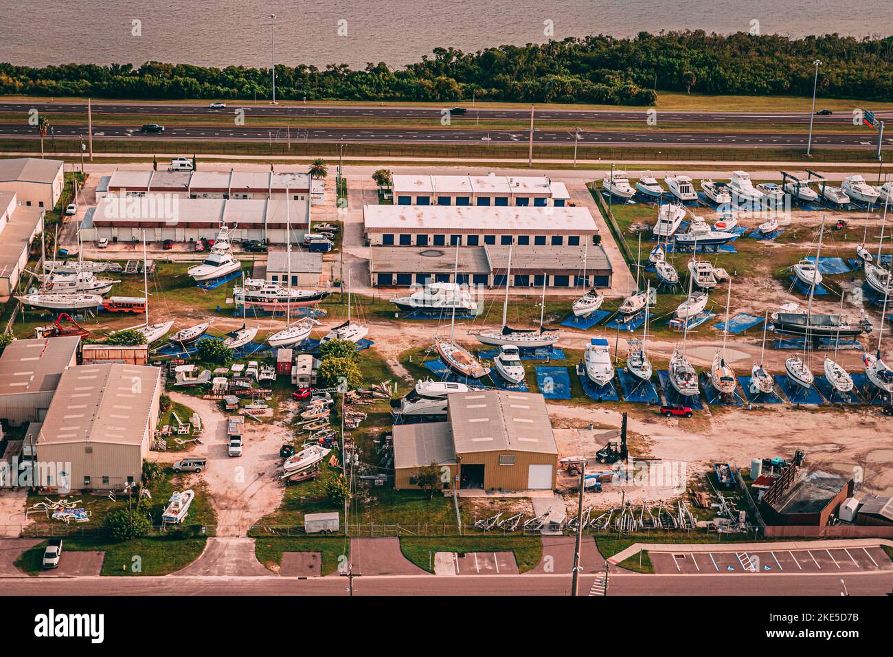 Un'antenna di Cape Canaveral in Florida, Stati Uniti. Foto Stock