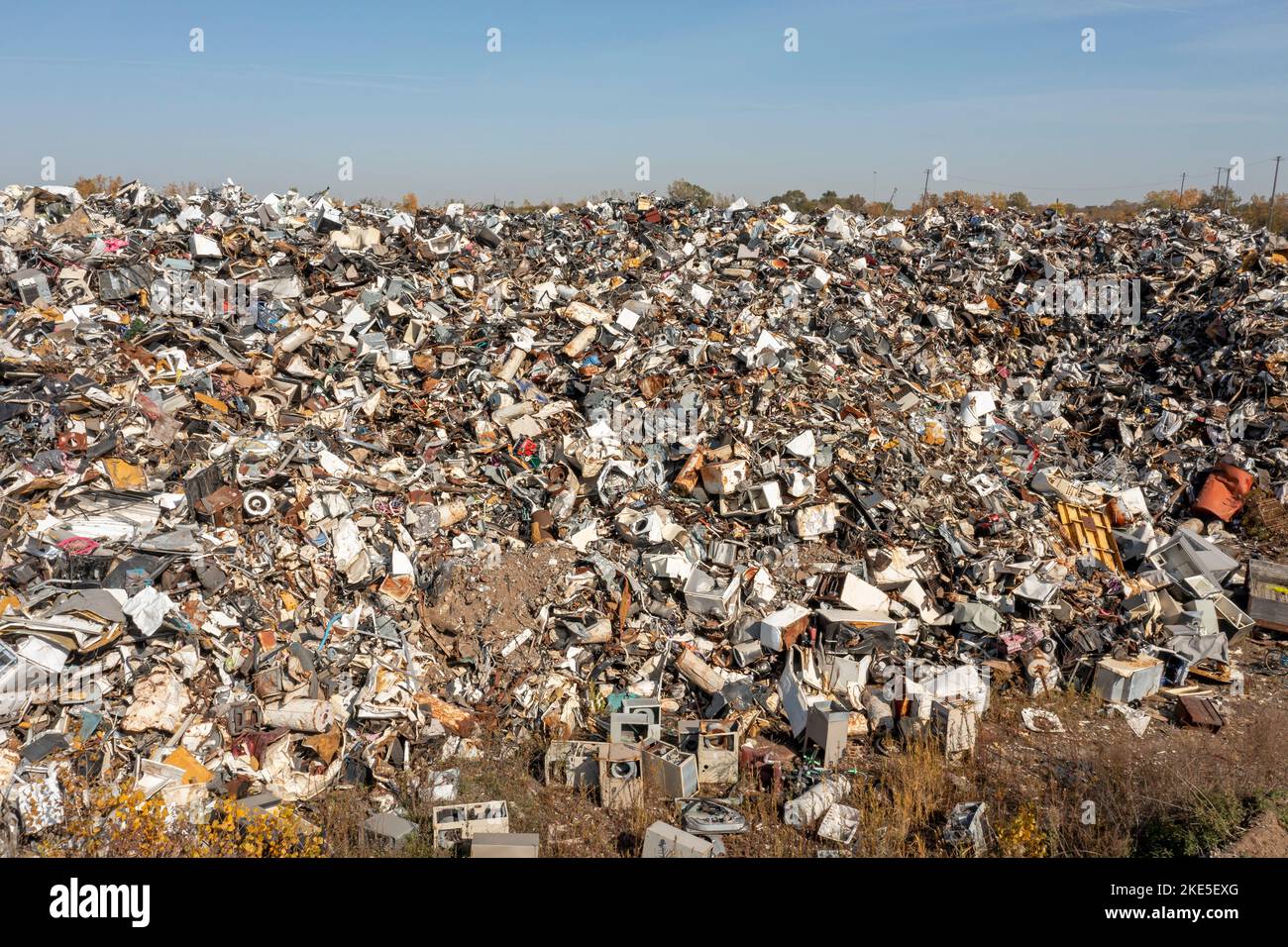 Detroit, Michigan - Un cantiere di rottami metallici gestito da ferrosi Processing and Trading Company. L'azienda acquista rottami metallici, ferrosi e non ferrosi, Foto Stock