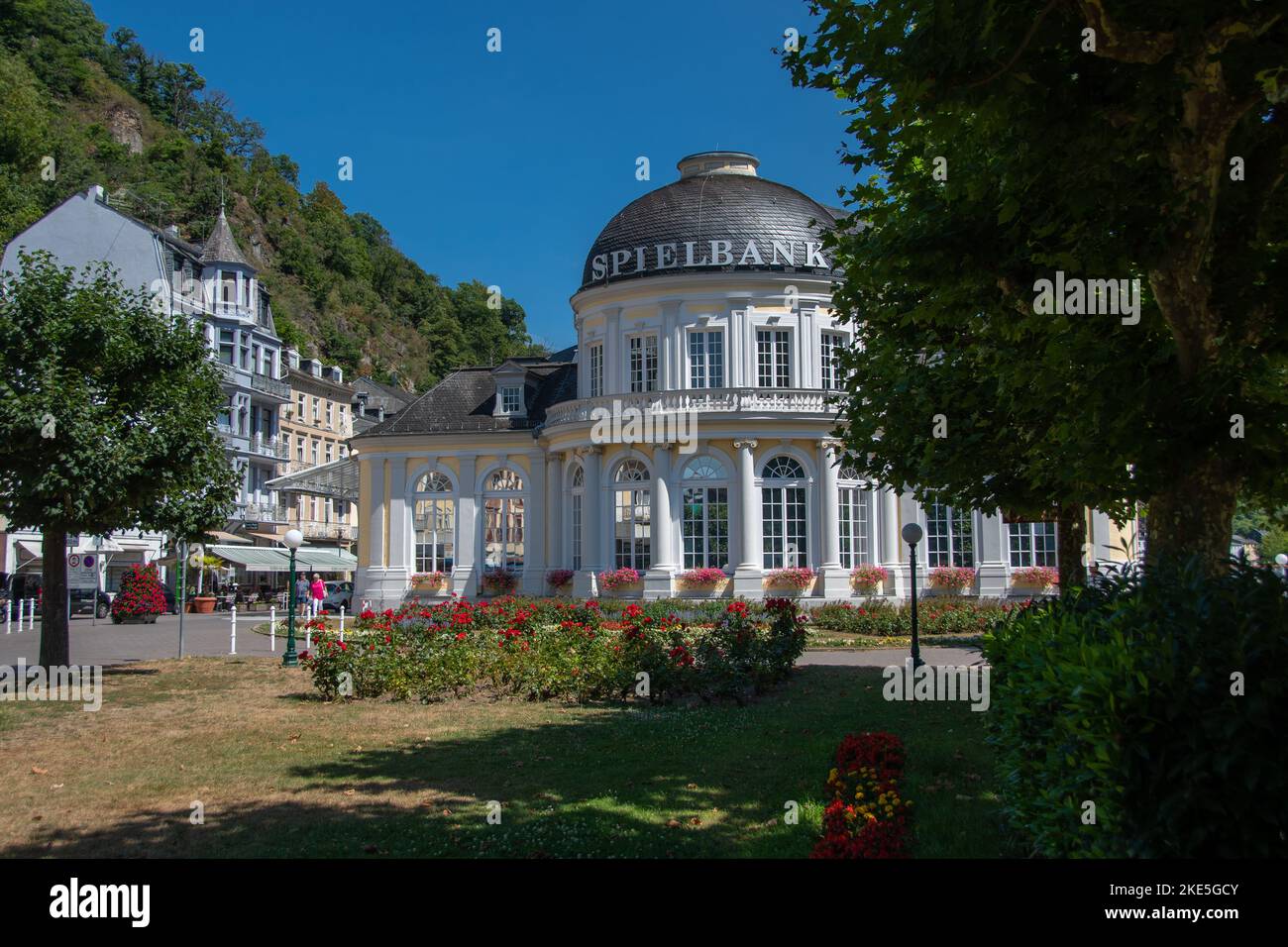 Bad EMS, Germania 24 luglio 2022, il parco termale e casinò di Bad EMS Foto Stock