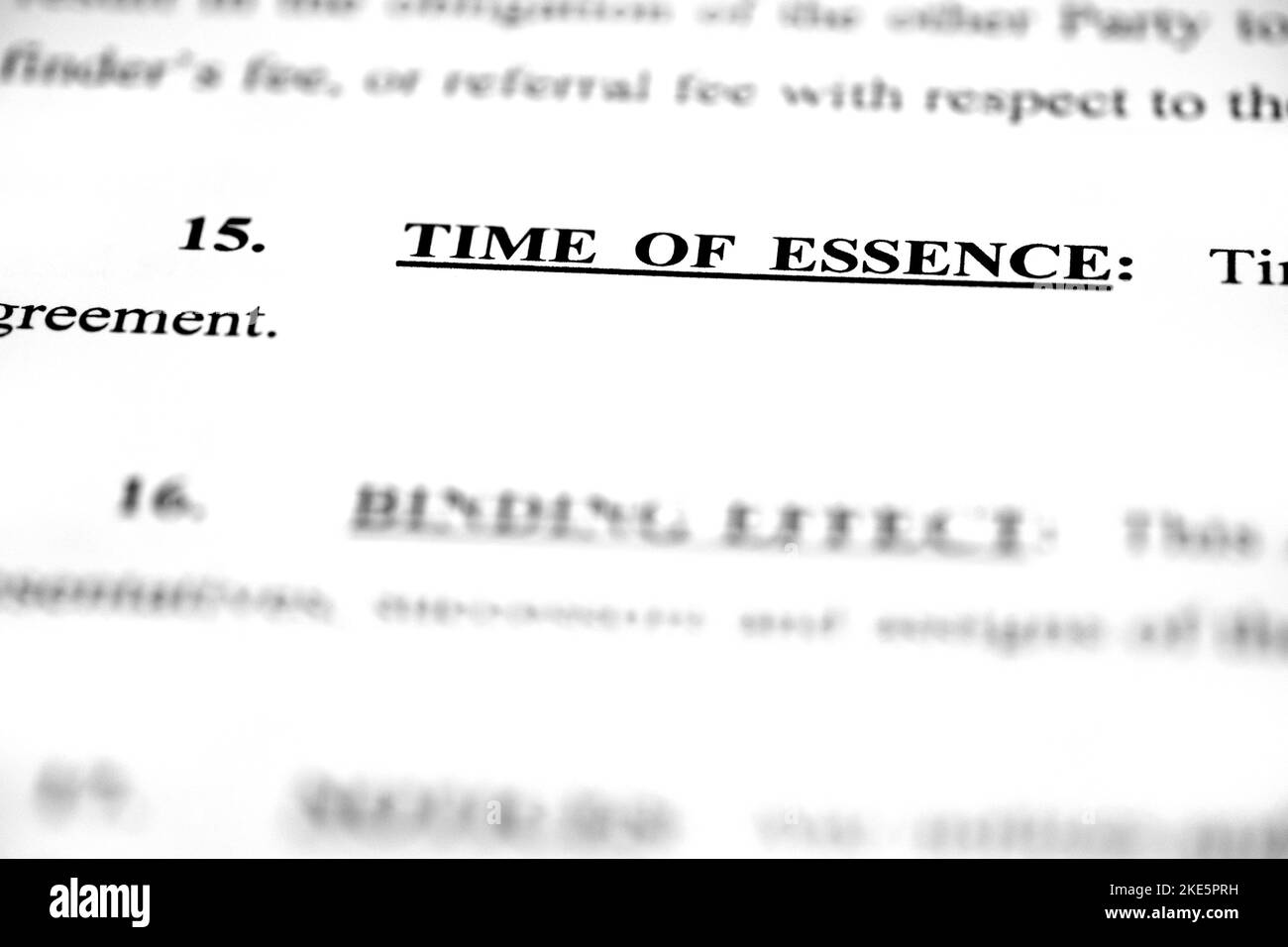 Accordo contrattuale tra le persone parti per le condizioni legali Foto Stock