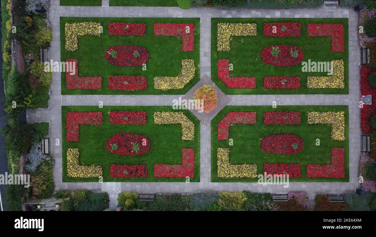 Giardino murato Hemel Hempstead Foto Stock