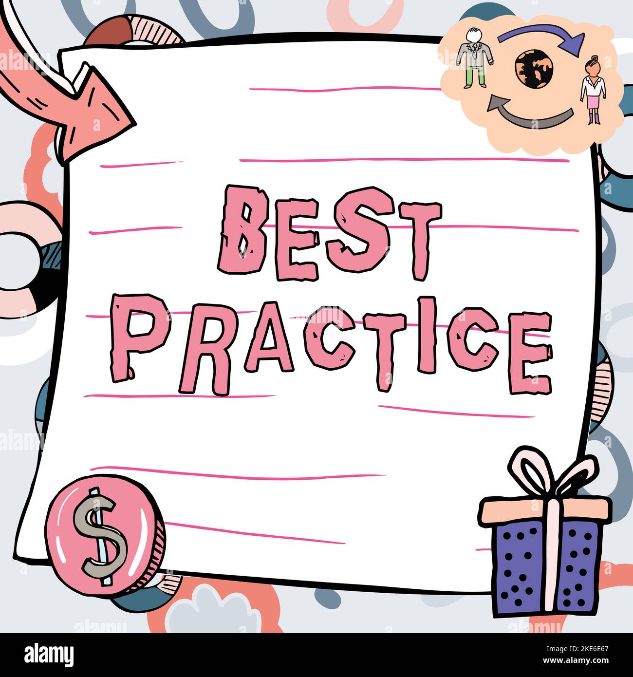 Testo che mostra le Best practice per l'ispirazione. Panoramica aziendale orientamento selettivo idee comprovate per il successo e l'efficacia Foto Stock