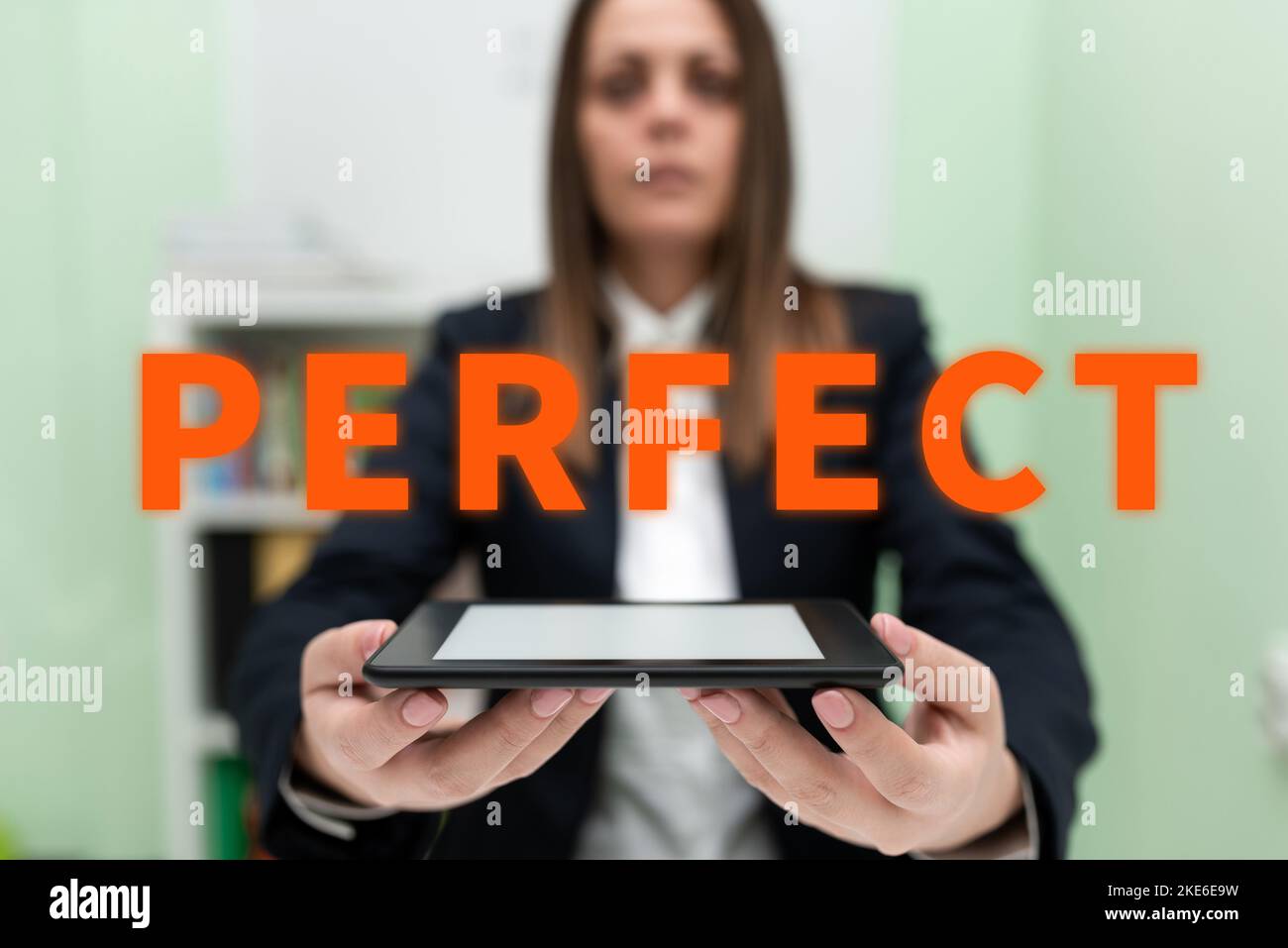 Ispirazione che mostra il segno perfetto. Approccio aziendale completo senza difetti o difetti, preciso o preciso Foto Stock